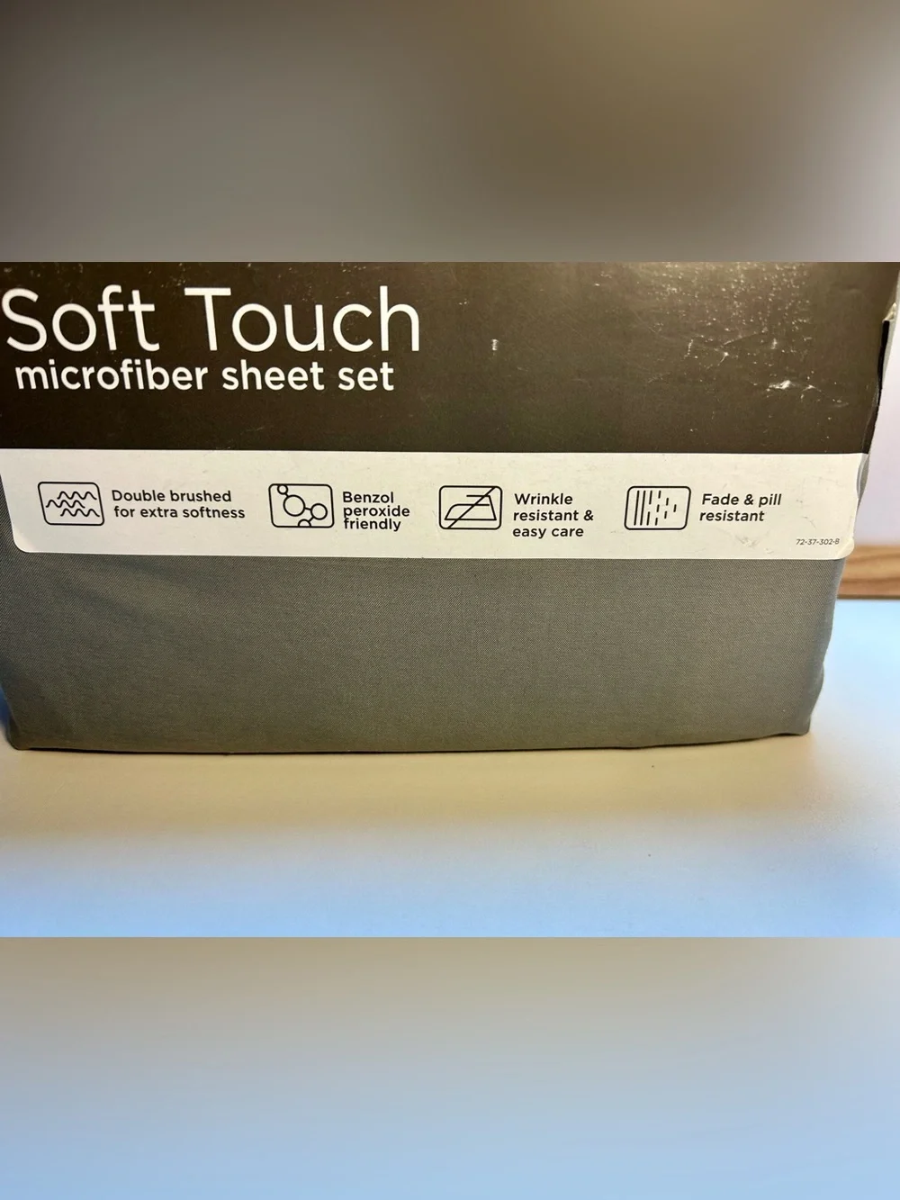 h* Soft Touch Microfiber Sheet Set — Full Size, Siberian Gray